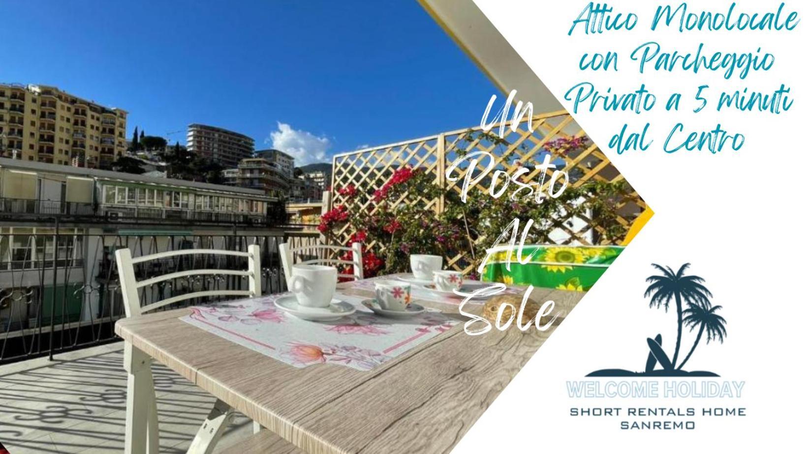 Wh - Un Posto Al Sole - Attico Monolocale Con Parcheggio Gratuito - 5 Minuti Dal Centro - Wifi Daire Sanremo Dış mekan fotoğraf